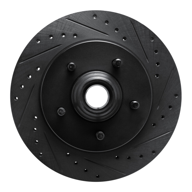Ford Expedition Brake Rotor (1) - Front Right - R1 Concepts - Drilled & Slotted - Black - `99-`04